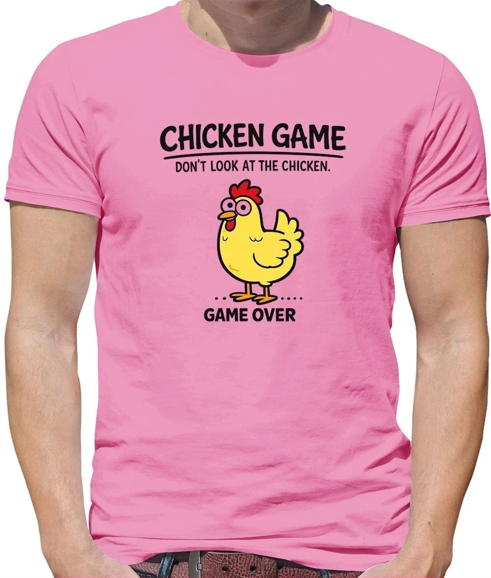 Chicken Game Over Funny Graphic - Mens T-Shirt - Chickens Love Meme Novelty Unisex T-shirt, Sweatshirt, Hoodie, Long Sleeve Tee - T-Shirt, Sweatshirt, Hoodie