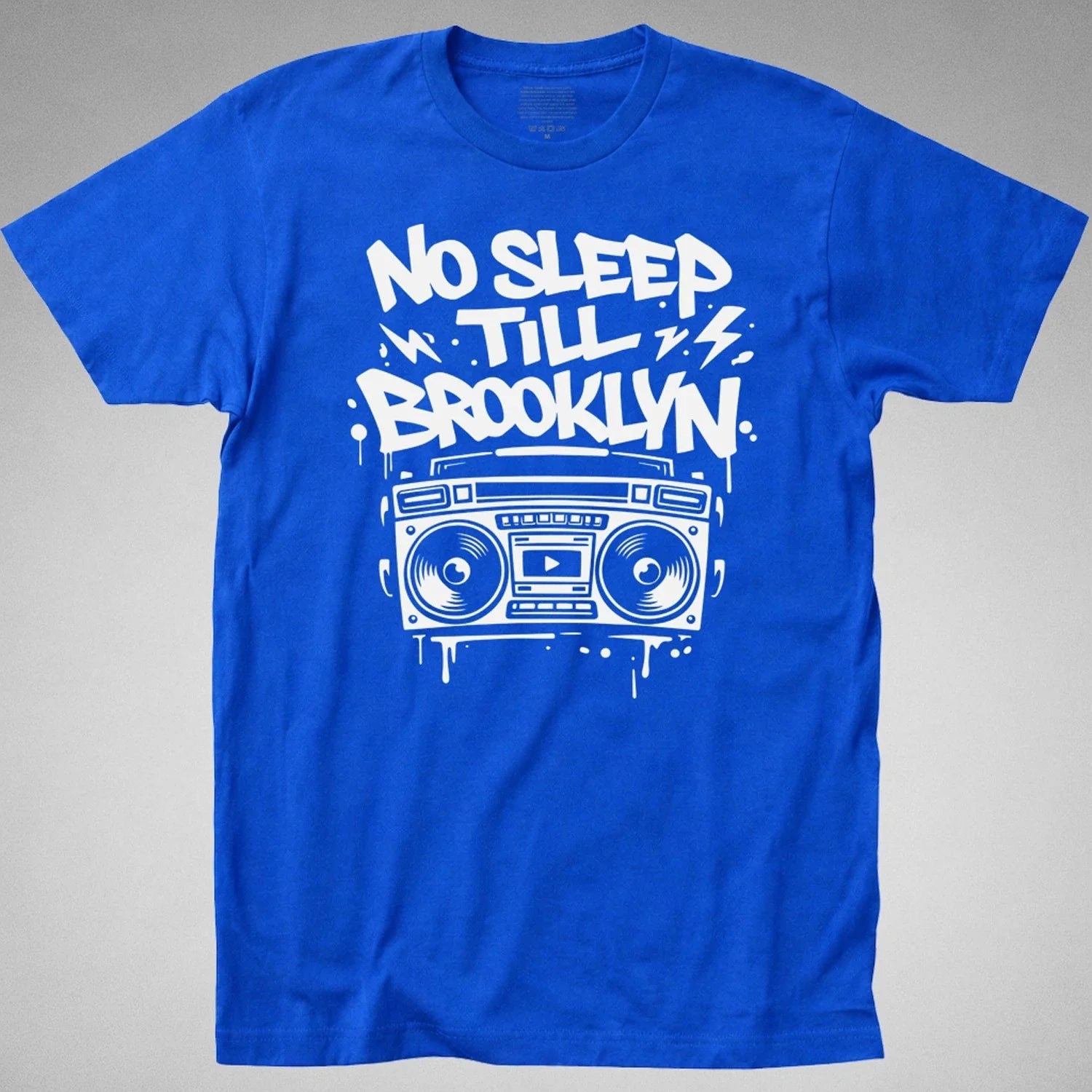 NO SLEEP TILL BROOKLYN T-Shirt hip hop 80s classic rap retro boombox urban pauls Unisex T-shirt, Sweatshirt, Hoodie, Long Sleeve Tee - T-Shirt, Sweatshirt, Hoodie