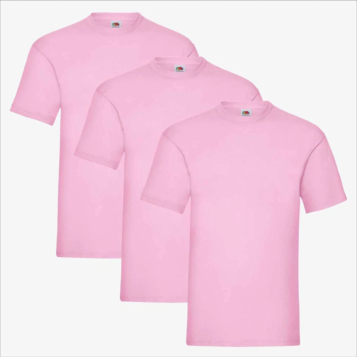 3 Pack Mens Fruit of the Loom T-Shirts 61036 - Light Pastel & Summer Mix Unisex T-shirt, Sweatshirt, Hoodie, Long Sleeve Tee - T-Shirt, Sweatshirt, Hoodie