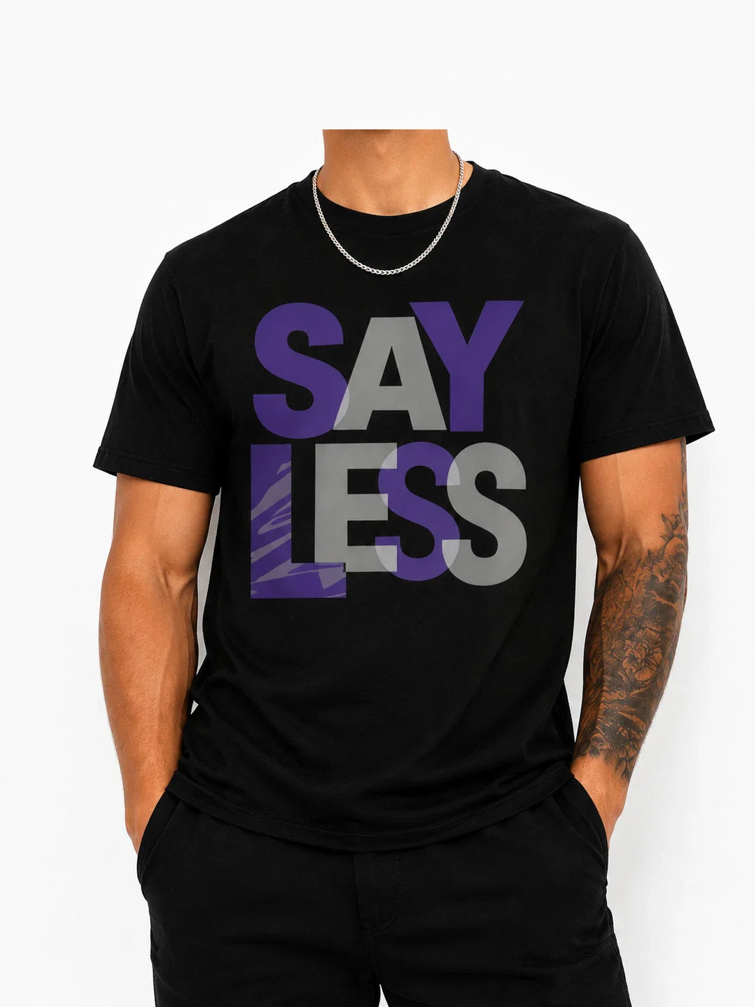Say Less Graphic Shirt Minimalist Typography Tee Trendy Unisex Streetwear Unisex T-shirt, Sweatshirt, Hoodie, Long Sleeve Tee - T-Shirt, Sweatshirt, Hoodie