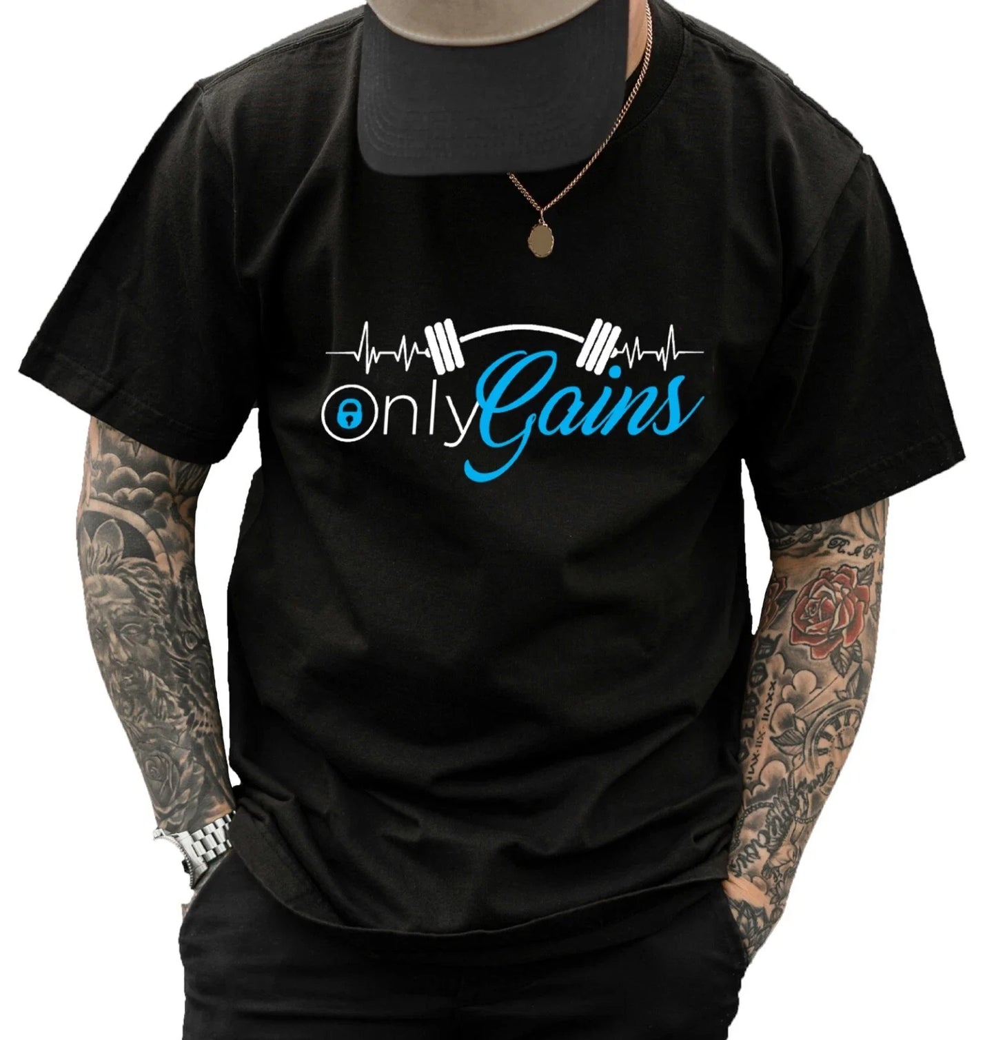 OnlyGains Unisex T Shirt - Fun Fitness Summer Apparel Athletic Fashion Only Fans Unisex T-shirt, Sweatshirt, Hoodie, Long Sleeve Tee - T-Shirt, Sweatshirt, Hoodie