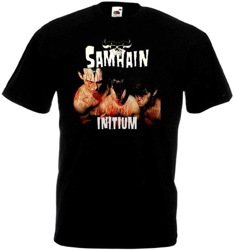 Samhain Initium T shirt black poster horror punk band all sizes S-5XL Unisex T-shirt, Sweatshirt, Hoodie, Long Sleeve Tee - T-Shirt, Sweatshirt, Hoodie