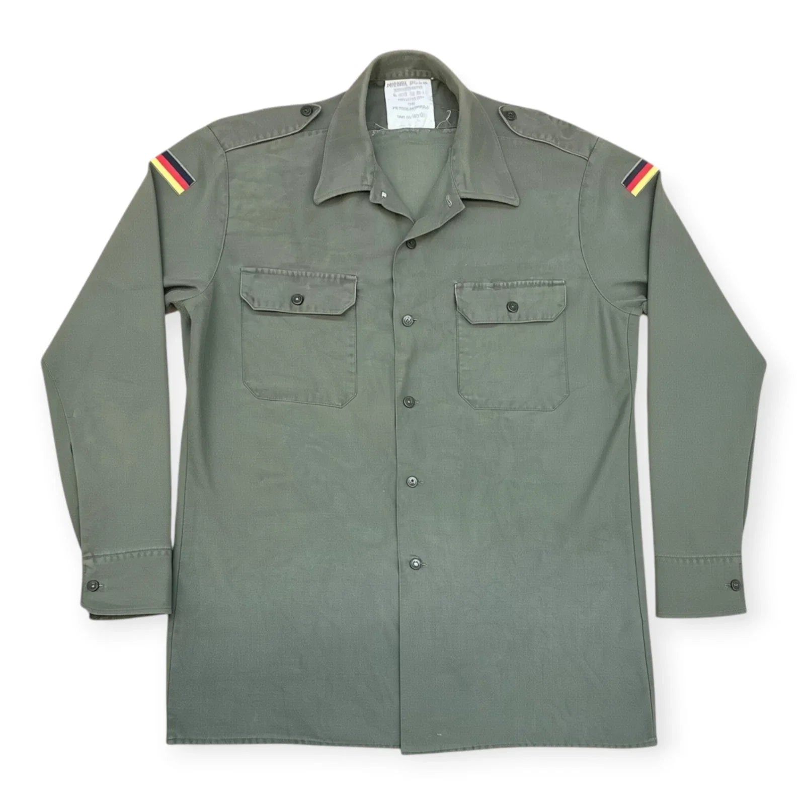 Vintage West German Army Bundeswehr Field Shirt / Olive Drab / Issued / Sm-L Unisex T-shirt, Sweatshirt, Hoodie, Long Sleeve Tee - T-Shirt, Sweatshirt, Hoodie