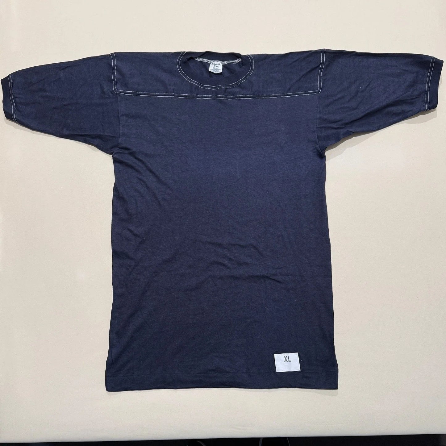 Vintage Signal Adult XL (46) Navy Blue Football Cotton T-Shirt NOS Unisex T-shirt, Sweatshirt, Hoodie, Long Sleeve Tee - T-Shirt, Sweatshirt, Hoodie