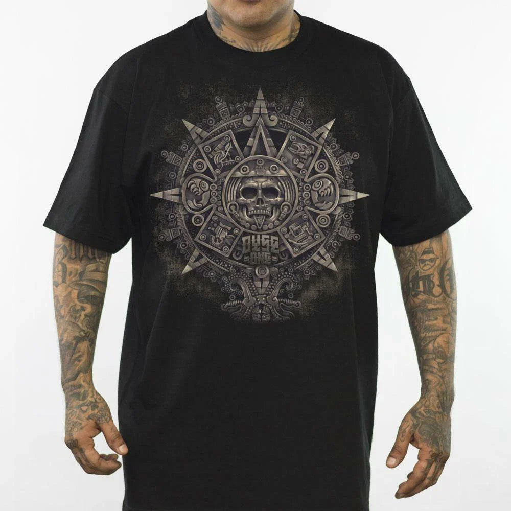 Aztec Calendar Men's T Shirt Dyse One Chicano Tattoo Art Lowrider Mayan Unisex T-shirt, Sweatshirt, Hoodie, Long Sleeve Tee - T-Shirt, Sweatshirt, Hoodie
