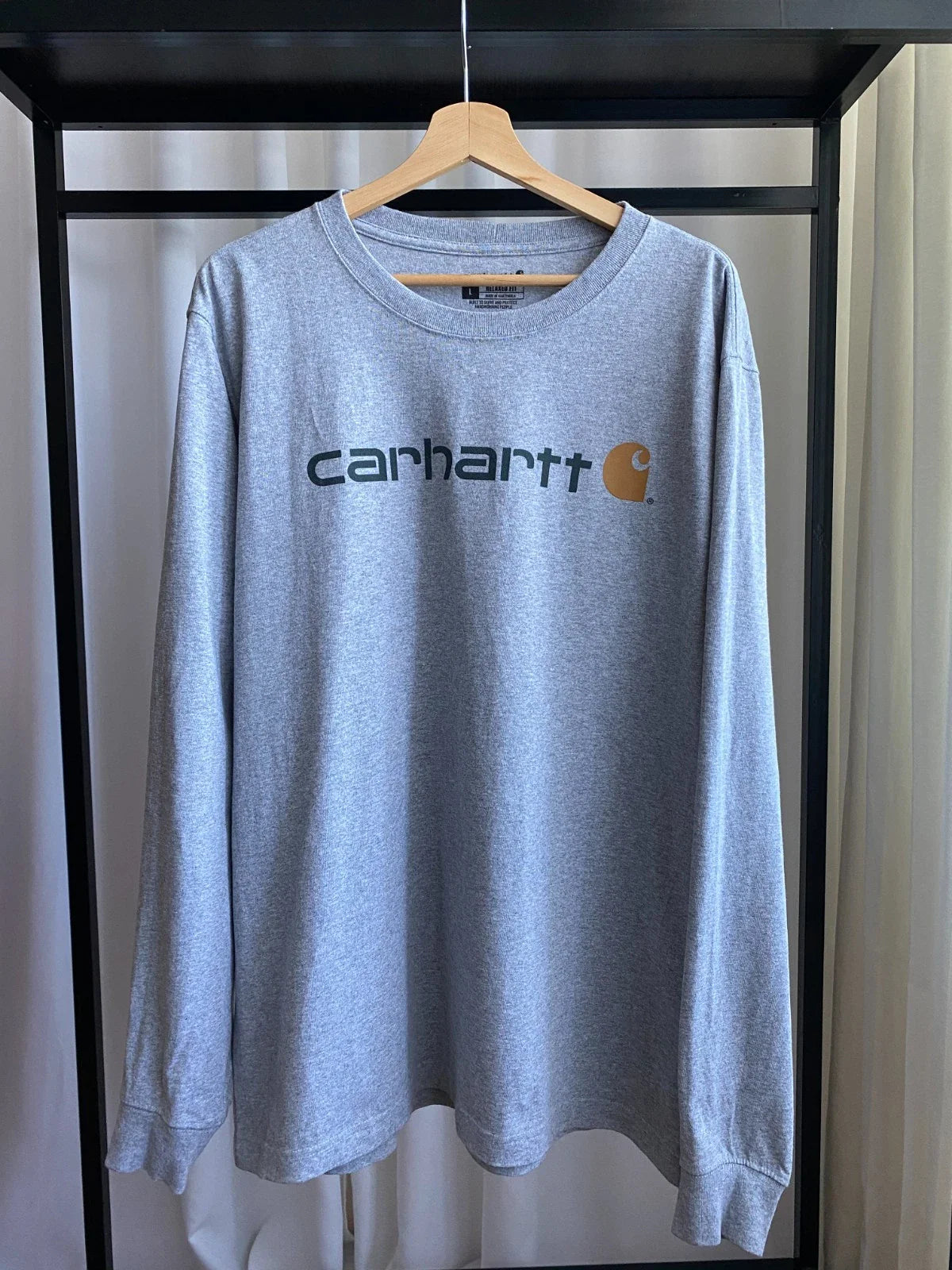 Carhartt Big Logo Long Sleeve Vintage Y2k Style Oversized Unisex T-shirt, Sweatshirt, Hoodie, Long Sleeve Tee - T-Shirt, Sweatshirt, Hoodie
