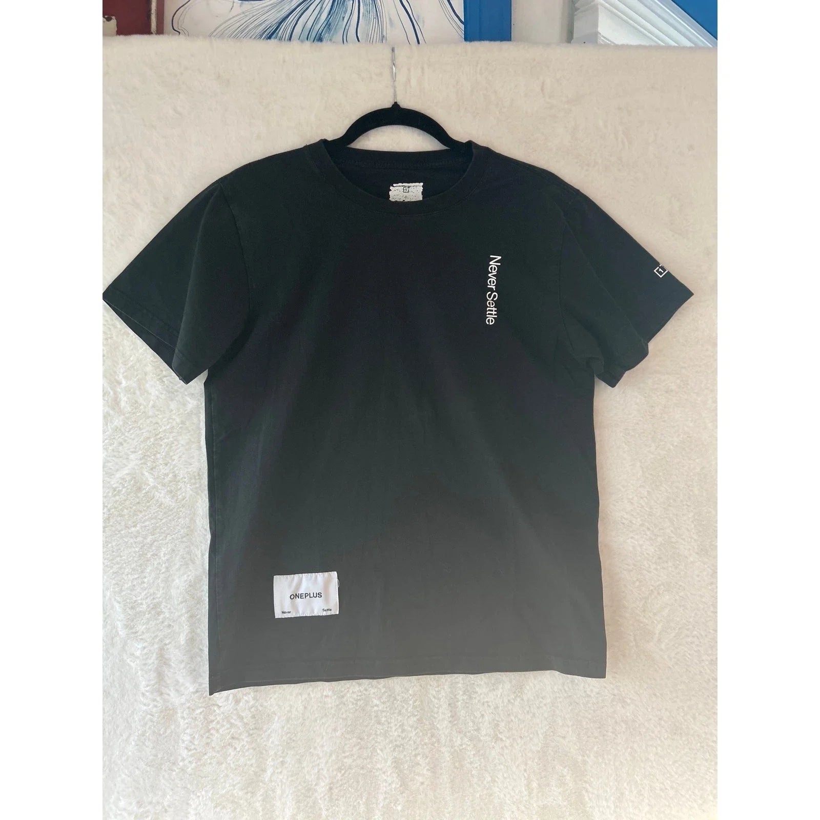 OnePlus Never Settle Graphic T Shirt Black Size Small Unisex T-shirt, Sweatshirt, Hoodie, Long Sleeve Tee - T-Shirt, Sweatshirt, Hoodie