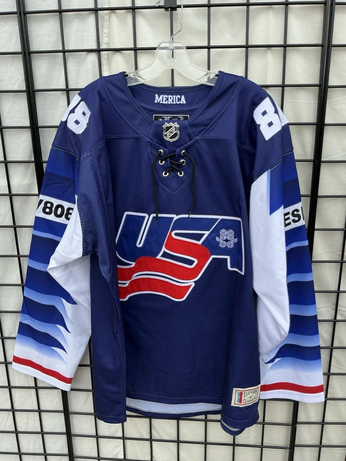ELEV808 X Team USA Hockey Rave EDM Hockey Jersey RARE Unisex T-shirt, Sweatshirt, Hoodie, Long Sleeve Tee - T-Shirt, Sweatshirt, Hoodie