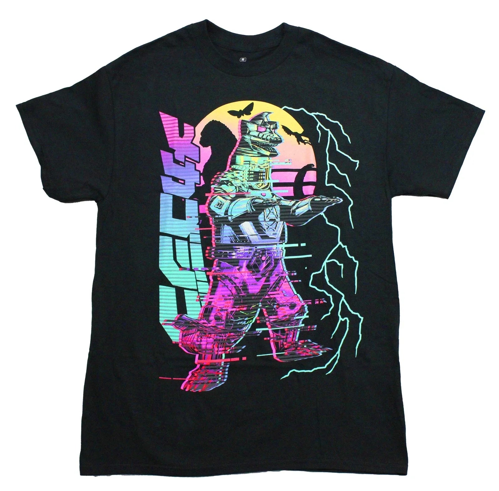 Godzilla MechaGodzilla New Adult T-Shirt - Walking Past Electrified Sunset Unisex T-shirt, Sweatshirt, Hoodie, Long Sleeve Tee - T-Shirt, Sweatshirt, Hoodie