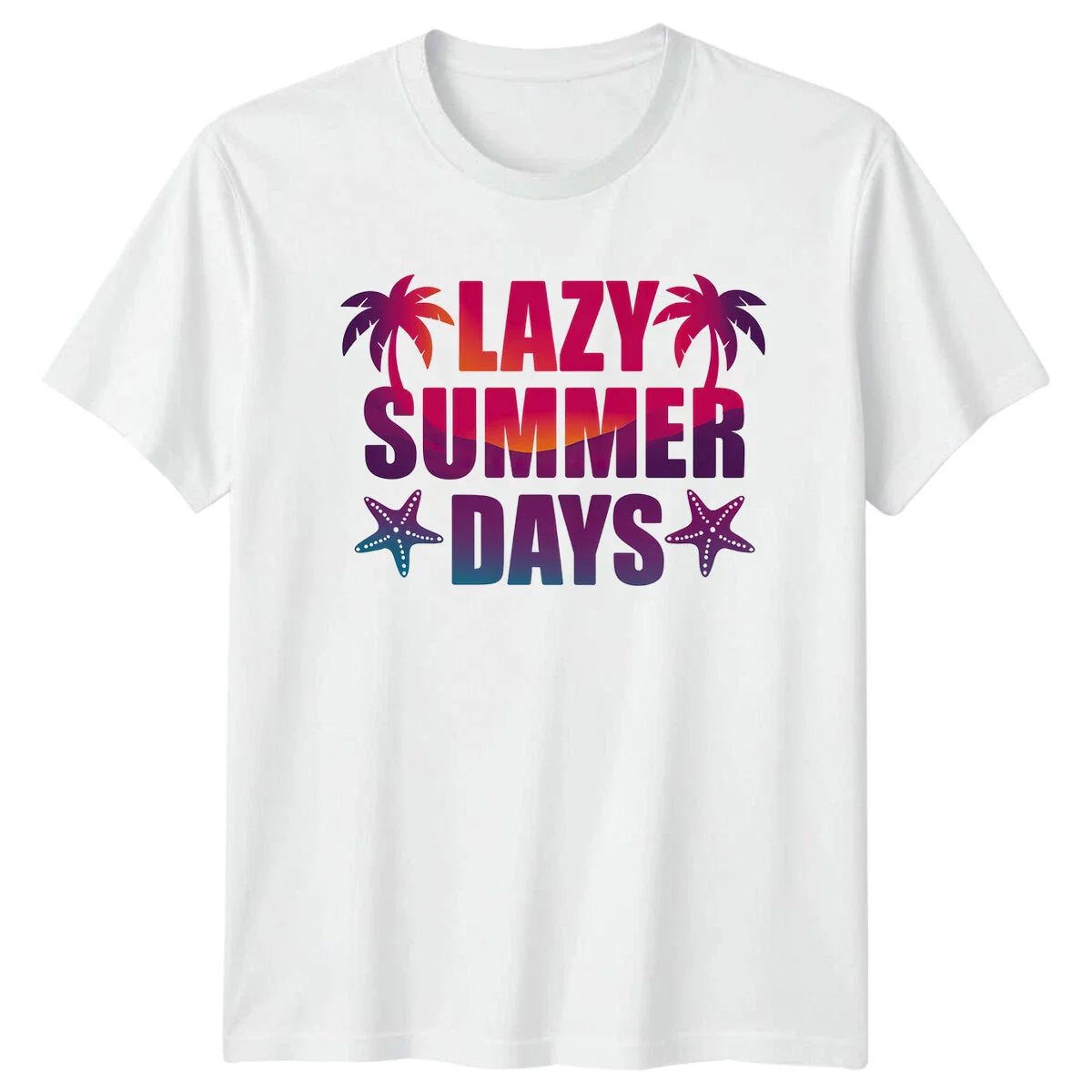 Lazy Summer Days Starfish Summer Mens T-Shirt Womens Graphic Tee Unisex Unisex T-shirt, Sweatshirt, Hoodie, Long Sleeve Tee - T-Shirt, Sweatshirt, Hoodie