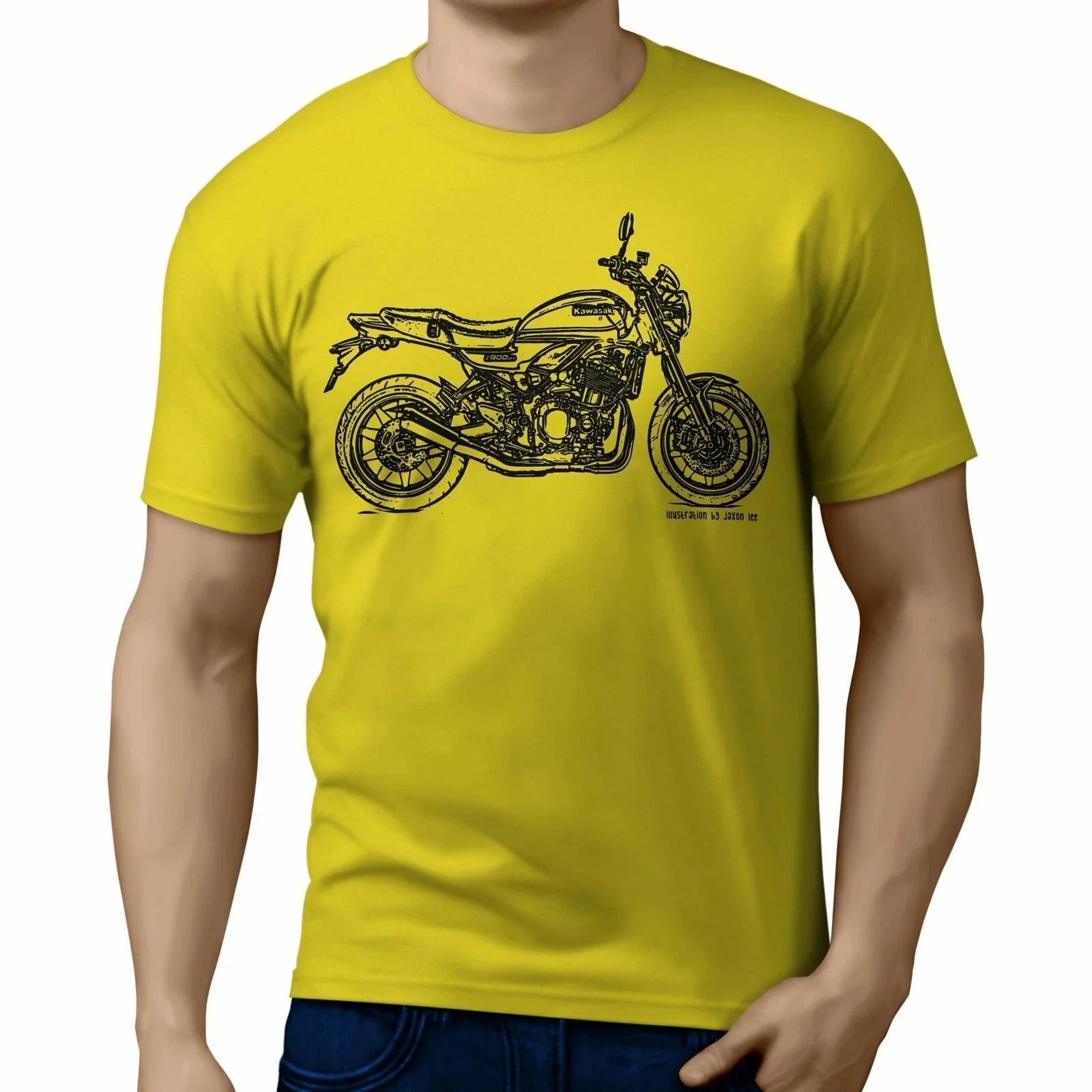 *JL Illustration For A Kawasaki Z900 RS 2018 Motorbike Fan T-shirt Unisex T-shirt, Sweatshirt, Hoodie, Long Sleeve Tee - T-Shirt, Sweatshirt, Hoodie