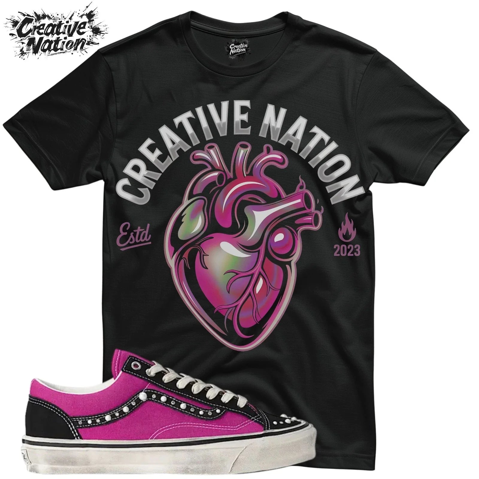 Shirt To Match OTW Old Skool 36 Pearlized Pack Pink Black Unisex Tee Heart Shirt Unisex T-shirt, Sweatshirt, Hoodie, Long Sleeve Tee - T-Shirt, Sweatshirt, Hoodie