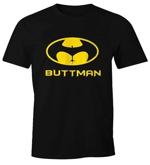 Mens Funny T-Shirt Buttman Parody Superhero Fun Shirt Moonworks Unisex T-shirt, Sweatshirt, Hoodie, Long Sleeve Tee - T-Shirt, Sweatshirt, Hoodie