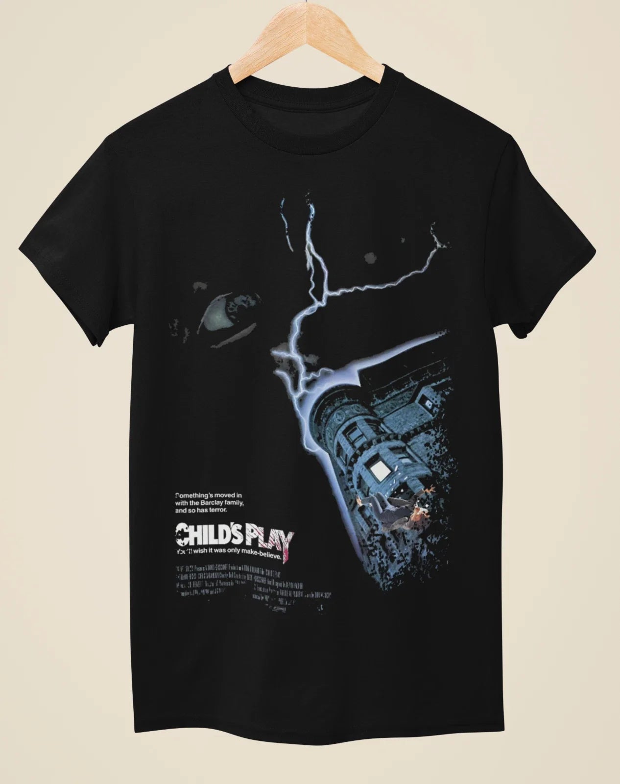 Childs Play - Movie Poster Inspired Unisex Black T-Shirt Unisex T-shirt, Sweatshirt, Hoodie, Long Sleeve Tee - T-Shirt, Sweatshirt, Hoodie
