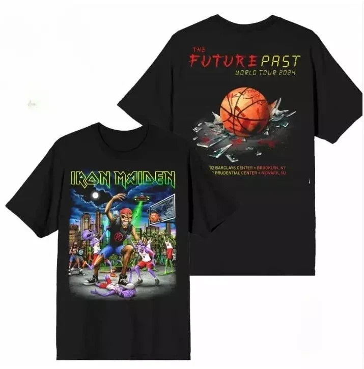 Iron Maiden Future Past 2024 Tour  New York & Newark Second Show Tee Unisex T-shirt, Sweatshirt, Hoodie, Long Sleeve Tee - T-Shirt, Sweatshirt, Hoodie