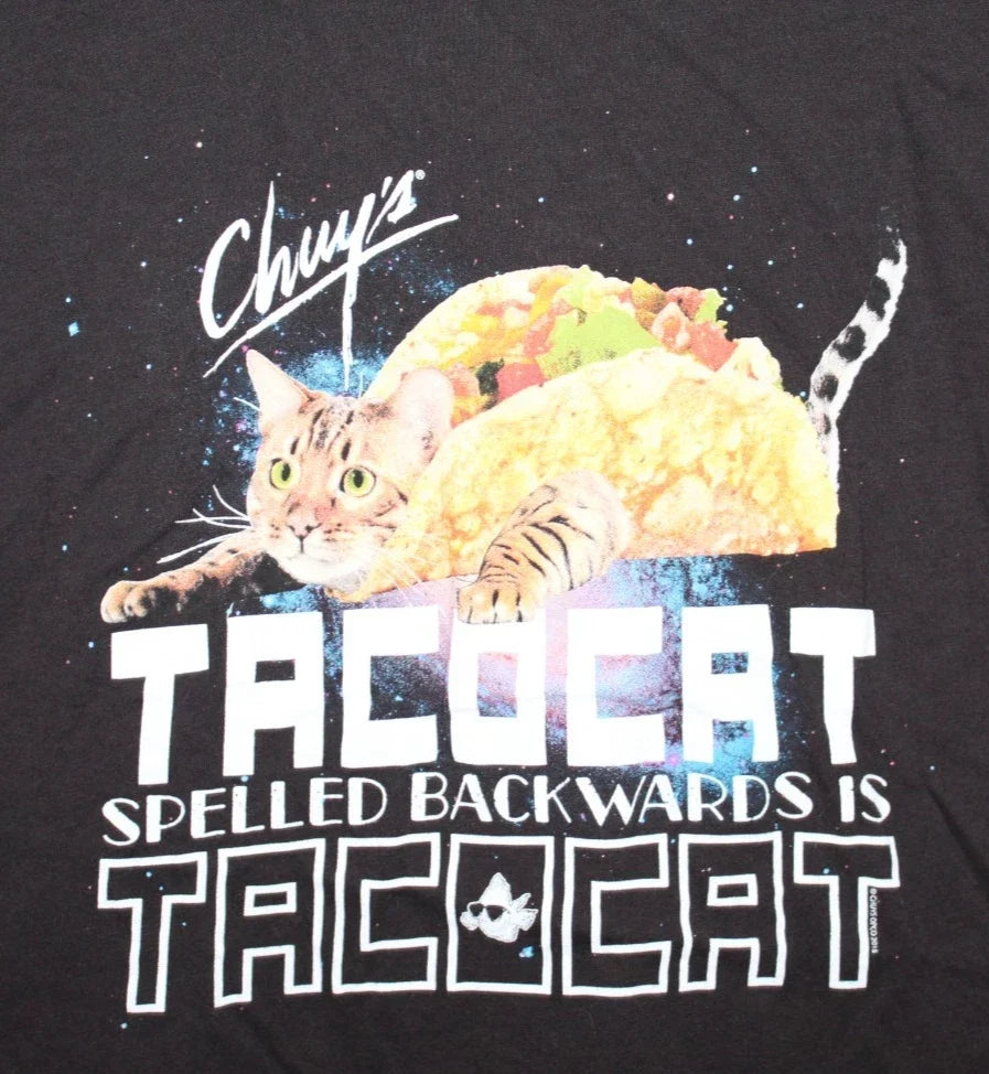 Chuy's Taco Cat Funny Graphic T Shirt Mens Small Black Restaurant Cat Tee Unisex T-shirt, Sweatshirt, Hoodie, Long Sleeve Tee - T-Shirt, Sweatshirt, Hoodie