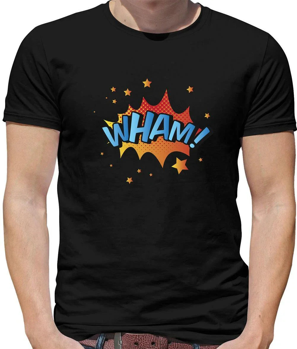 Superhero Wham Mens T-Shirt - Comic - Hero - Pop Art - Graphic Novel - Heroes Unisex T-shirt, Sweatshirt, Hoodie, Long Sleeve Tee - T-Shirt, Sweatshirt, Hoodie