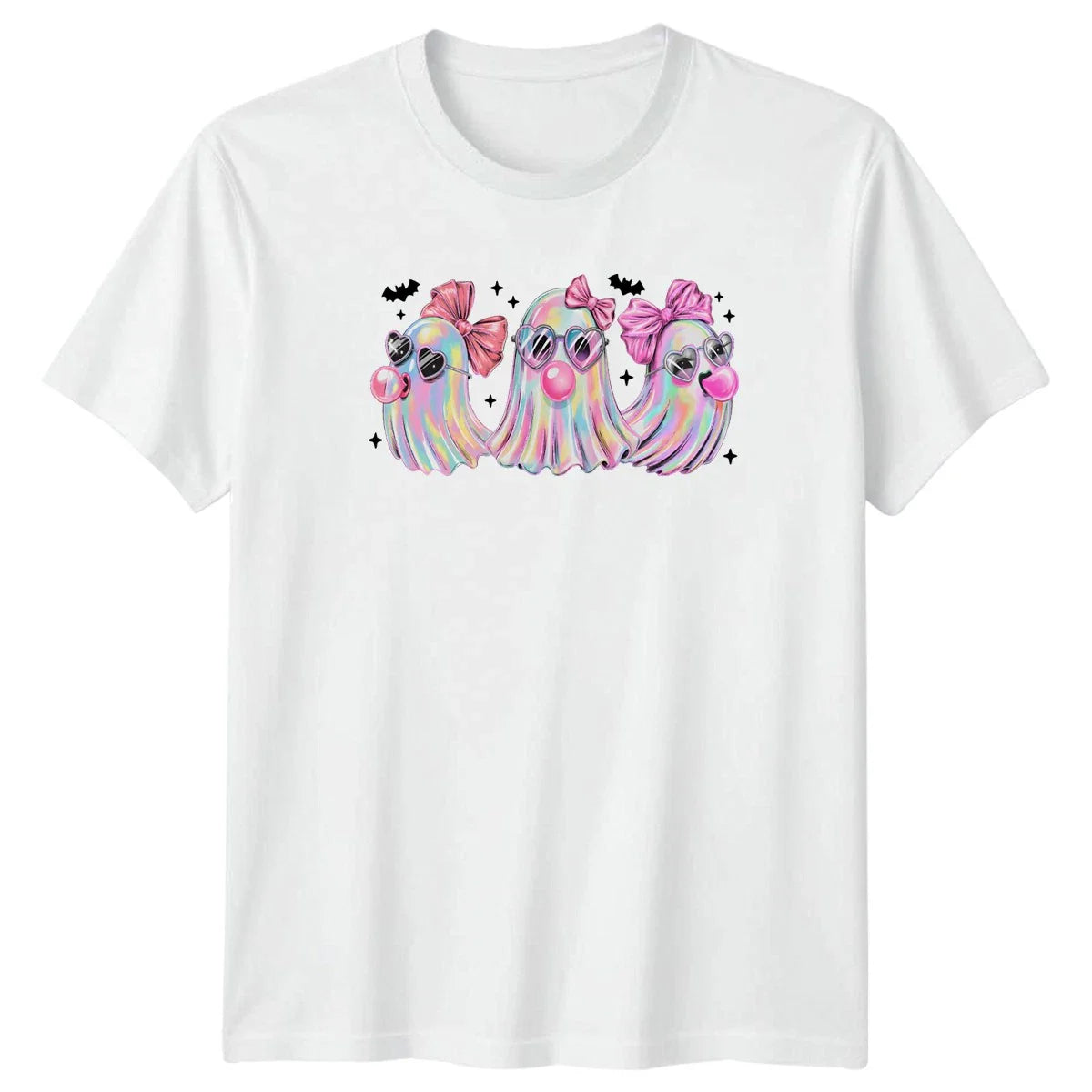 Spooky Cute Pastel Ghosts Pink Womens T-Shirt Pastel Goth Halloween Ghost Unisex T-shirt, Sweatshirt, Hoodie, Long Sleeve Tee - T-Shirt, Sweatshirt, Hoodie