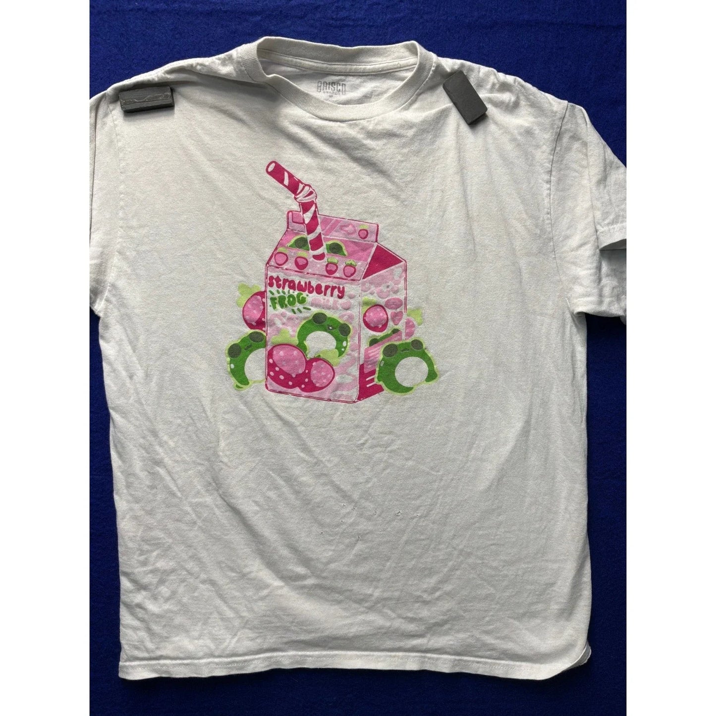 Kawaii Mens Brisco Brands Strawberry Frog Milk T-Shirt M White Unisex T-shirt, Sweatshirt, Hoodie, Long Sleeve Tee - T-Shirt, Sweatshirt, Hoodie