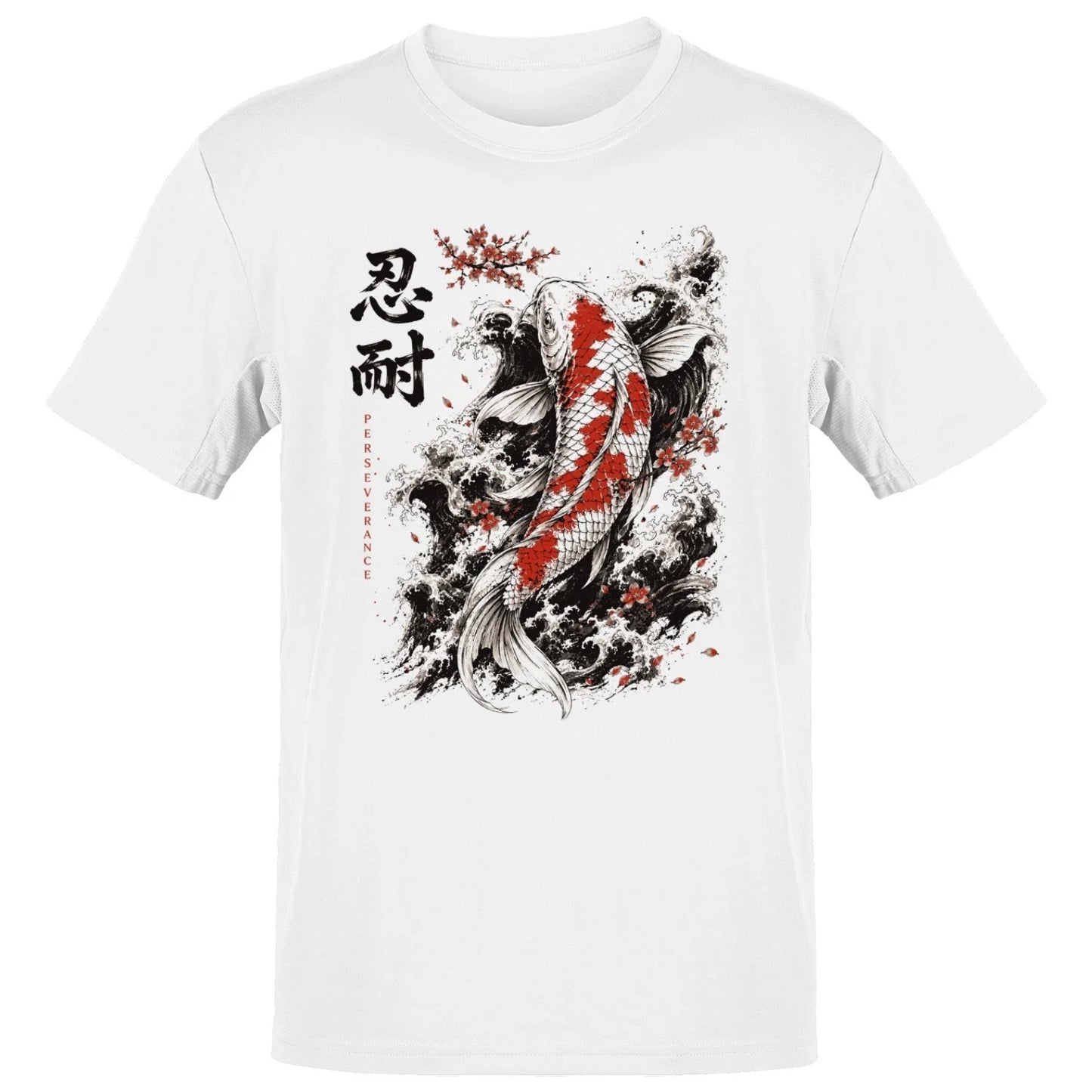 Perseverance Koi Fish Japanese Art Men's T-shirt Unisex T-shirt, Sweatshirt, Hoodie, Long Sleeve Tee - T-Shirt, Sweatshirt, Hoodie