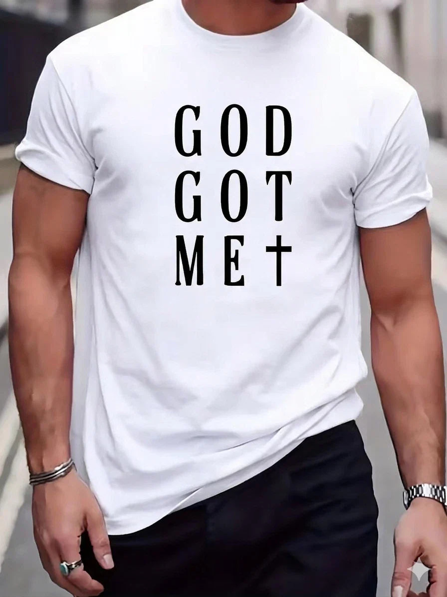 Men's Christian Jesus T Shirt God Got Me Faith Cross Graphic Religious Tee Unisex T-shirt, Sweatshirt, Hoodie, Long Sleeve Tee - T-Shirt, Sweatshirt, Hoodie