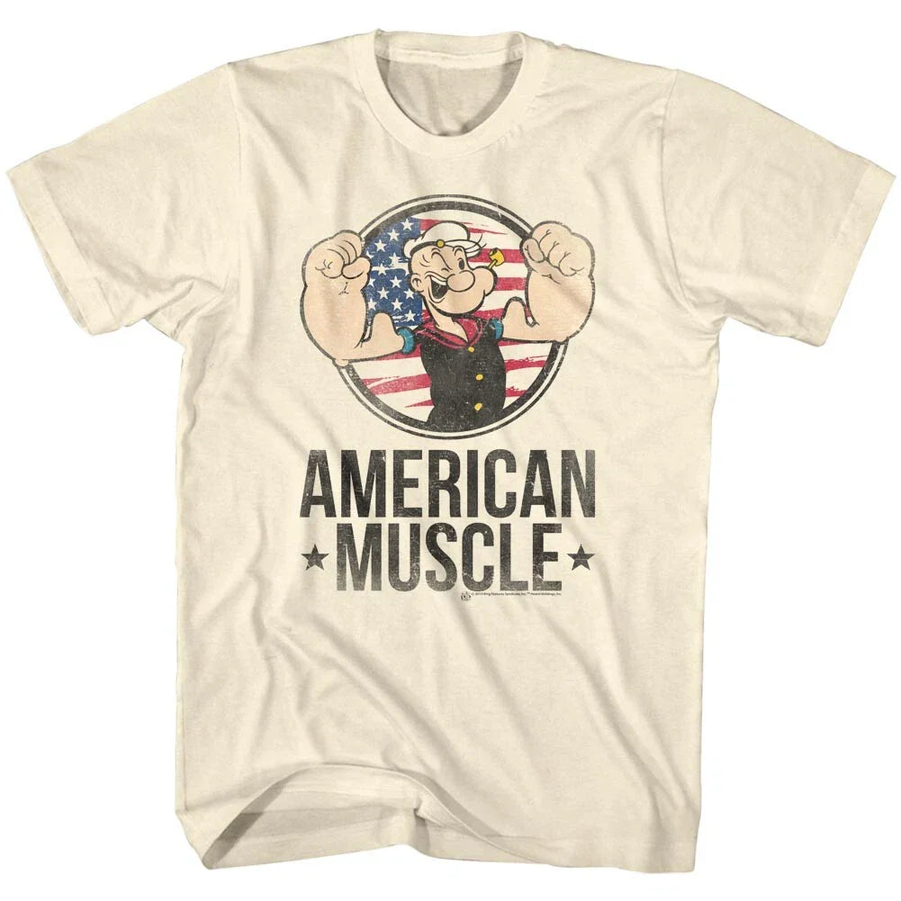 Popeye The Sailor Man Cartoon Popeye Is American Muscle Men's T Shirt Unisex T-shirt, Sweatshirt, Hoodie, Long Sleeve Tee - T-Shirt, Sweatshirt, Hoodie