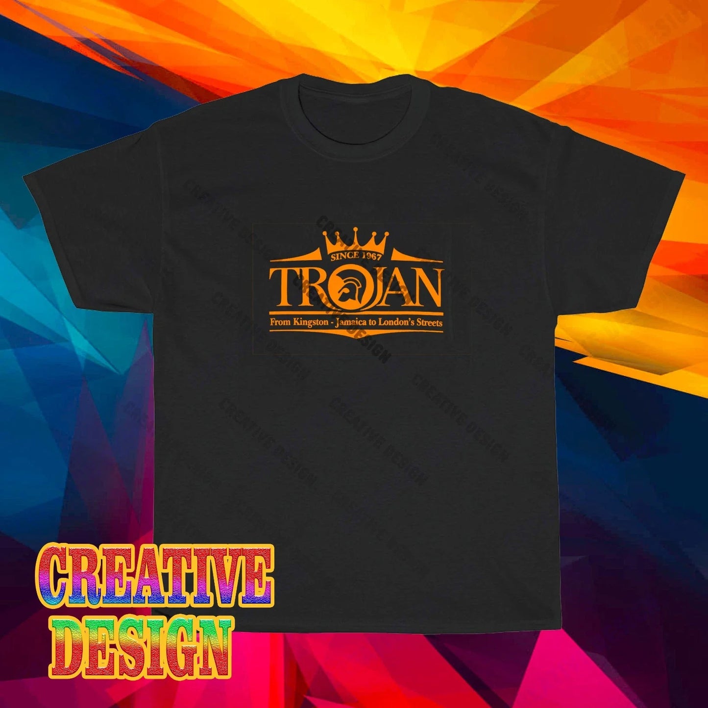 NEW! Trojan Records British Label Logo Long Sleeve T-Shirt Funny Size S to 5XL Unisex T-shirt, Sweatshirt, Hoodie, Long Sleeve Tee - T-Shirt, Sweatshirt, Hoodie