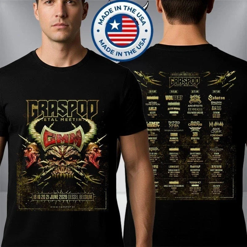 Graspop Metal Meeting Festival June 2026 Line Up For Show Unisex T-Shirt Unisex T-shirt, Sweatshirt, Hoodie, Long Sleeve Tee - T-Shirt, Sweatshirt, Hoodie