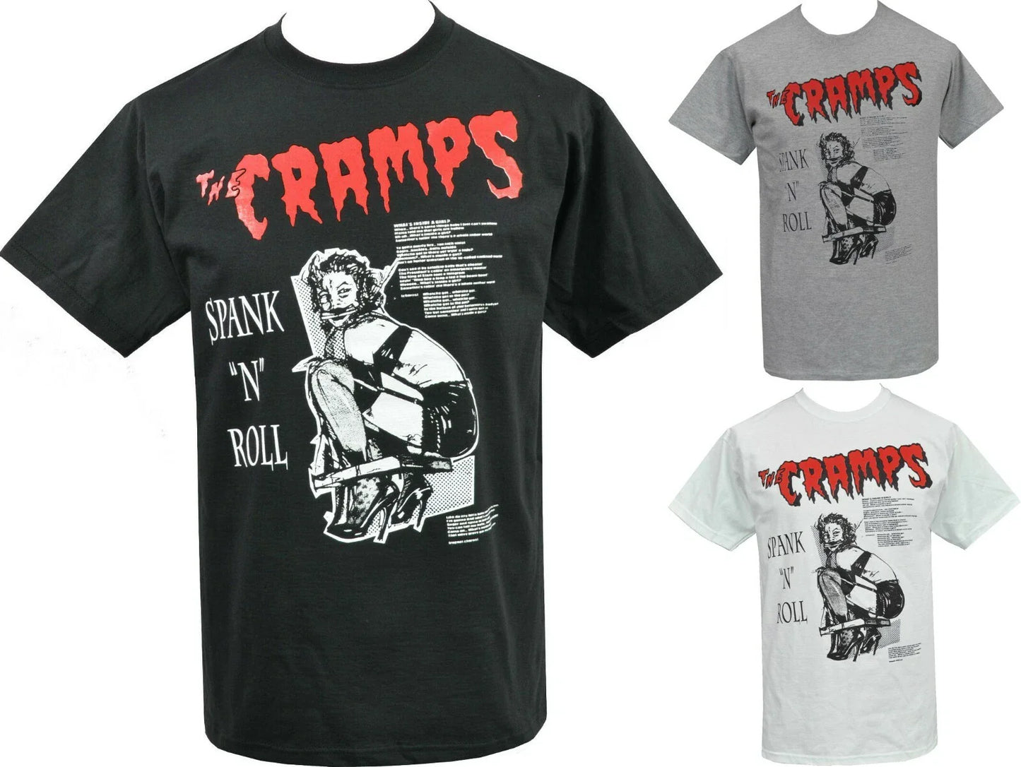 THE CRAMPS Mens PSYCHOBILLY T-Shirt Spank & Roll Garage Bondage Lux Ivy S-5XL Unisex T-shirt, Sweatshirt, Hoodie, Long Sleeve Tee - T-Shirt, Sweatshirt, Hoodie