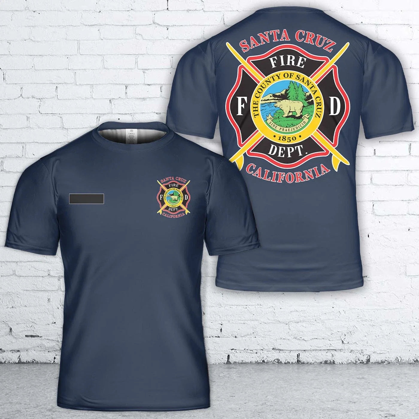 Custom Santa Cruz, California, Santa Cruz Fire Department T-Shirt Gift For Dad Unisex T-shirt, Sweatshirt, Hoodie, Long Sleeve Tee - T-Shirt, Sweatshirt, Hoodie