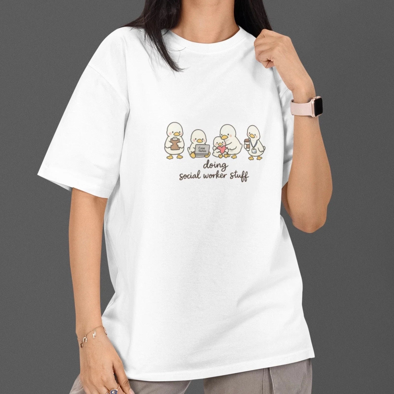 Cute Social Worker Shirt Doing Social Worker Stuff Gift White Tee Cotton Unisex T-shirt, Sweatshirt, Hoodie, Long Sleeve Tee - T-Shirt, Sweatshirt, Hoodie
