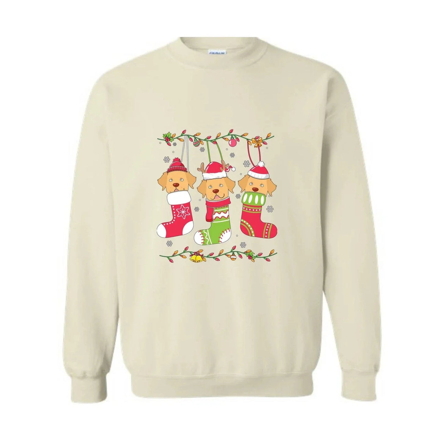 Christmas Golden Retriever Sweatshirt, Christmas Pajama, Dog Sweatshirt, Happy C Unisex T-shirt, Sweatshirt, Hoodie, Long Sleeve Tee - T-Shirt, Sweatshirt, Hoodie