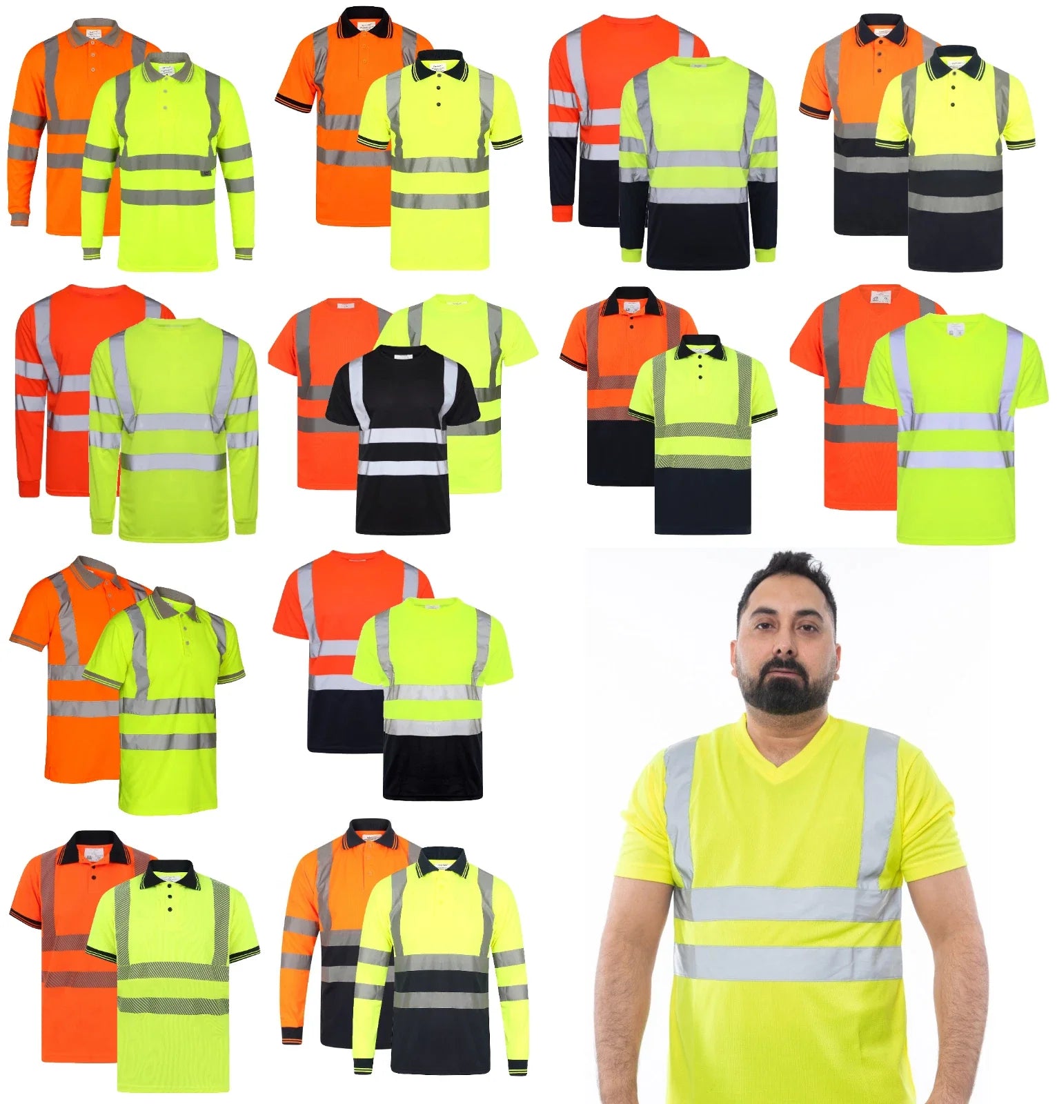 Hi Vis Viz T-Shirts High Visibility Reflective Tape Safety Security Work Top Uk Unisex T-shirt, Sweatshirt, Hoodie, Long Sleeve Tee - T-Shirt, Sweatshirt, Hoodie