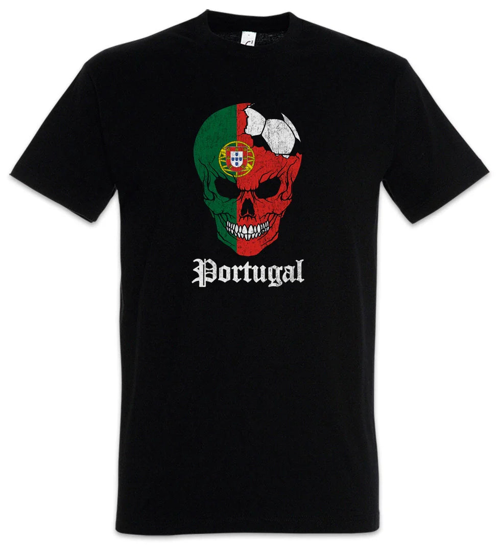 Portugal Football Skull I T-Shirt portoguese Soccer Flag World Championship Unisex T-shirt, Sweatshirt, Hoodie, Long Sleeve Tee - T-Shirt, Sweatshirt, Hoodie