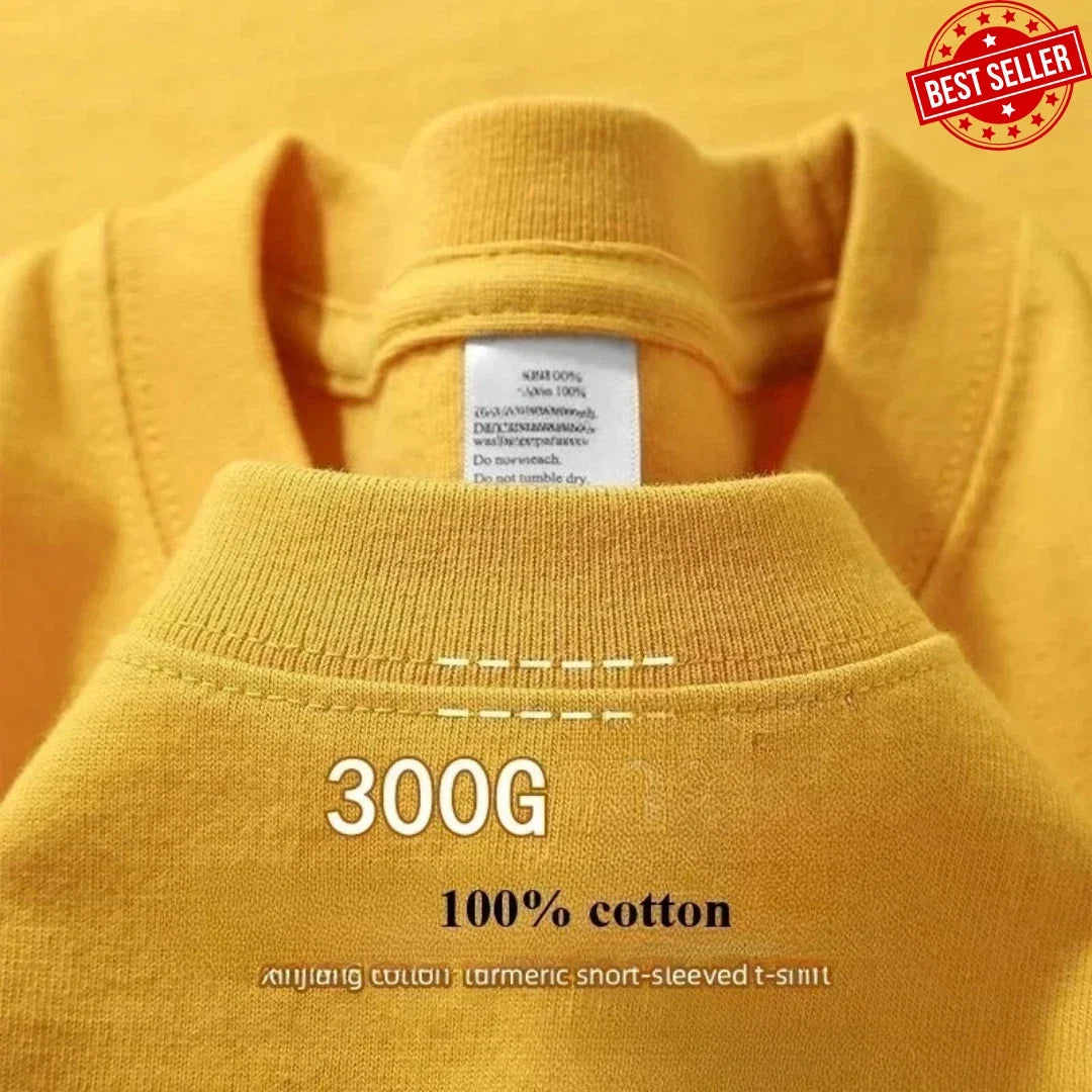 Men's Heavy Duty 300g American Pure Cotton T-Shirt Oversized Casual Short Sleeve Unisex T-shirt, Sweatshirt, Hoodie, Long Sleeve Tee - T-Shirt, Sweatshirt, Hoodie