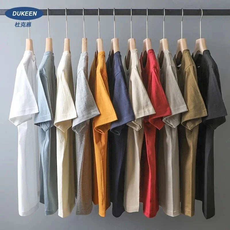 Mens 280GSM Oversized Heavyweight T-Shirt Cotton Short Sleeve Solid Casual Tee Unisex T-shirt, Sweatshirt, Hoodie, Long Sleeve Tee - T-Shirt, Sweatshirt, Hoodie