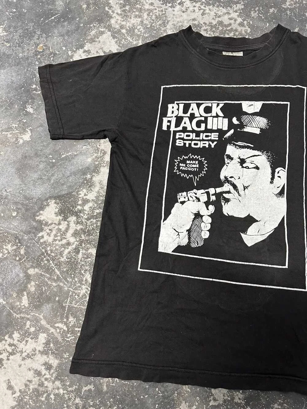 Vintage Black Flag Police Story Punk Band Cotton Unisex S-4XL T-Shirt M331 Unisex T-shirt, Sweatshirt, Hoodie, Long Sleeve Tee - T-Shirt, Sweatshirt, Hoodie