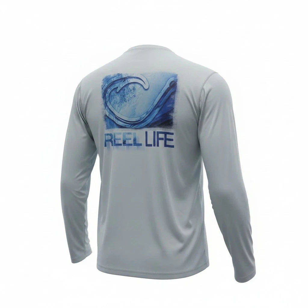 Long Sleeve Shirt Reel Life XL Mens Grey Excellent Fishing Performance Graphic Unisex T-shirt, Sweatshirt, Hoodie, Long Sleeve Tee - T-Shirt, Sweatshirt, Hoodie