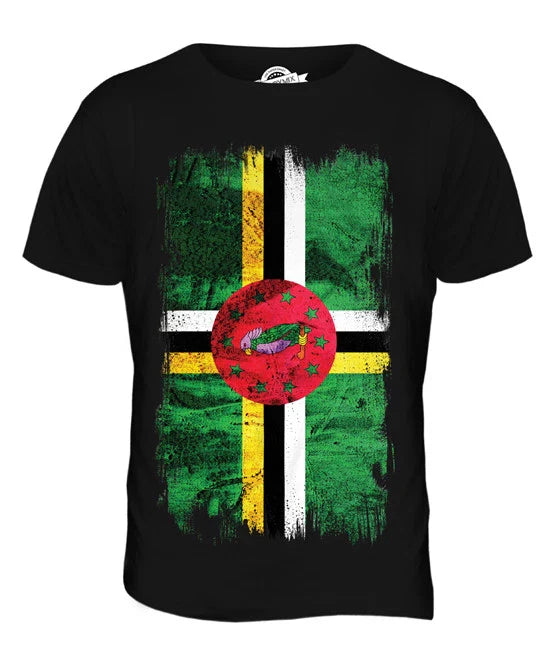 DOMINICA GRUNGE FLAG MENS T SHIRT TEE SHIRT XS S M L XL 2XL 3XL 4XL 5XL Unisex T-shirt, Sweatshirt, Hoodie, Long Sleeve Tee - T-Shirt, Sweatshirt, Hoodie
