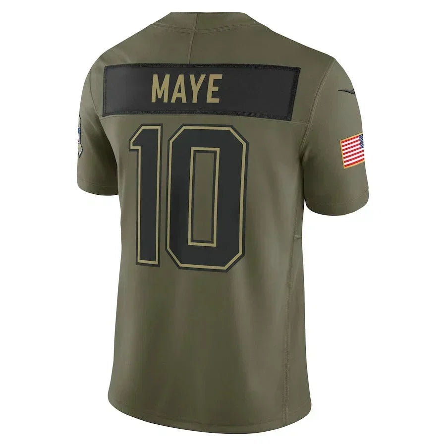 New England Patriots Drake Maye 2025 Salute To Service NFL Limited Jersey football jersey product view 3