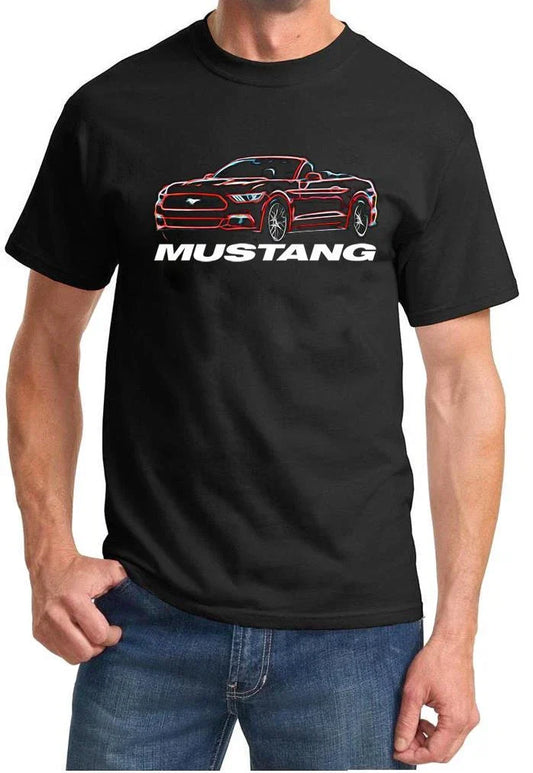 2015-18 Ford Mustang GT 5.0 Convertible Neon Design Tshirt NEW FREE SHIP Unisex T-shirt, Sweatshirt, Hoodie, Long Sleeve Tee - T-Shirt, Sweatshirt, Hoodie