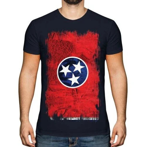 Tennessee State Grunge Flag Mens T-Shirt Tennessean Shirt Jersey Gift Unisex T-shirt, Sweatshirt, Hoodie, Long Sleeve Tee - T-Shirt, Sweatshirt, Hoodie