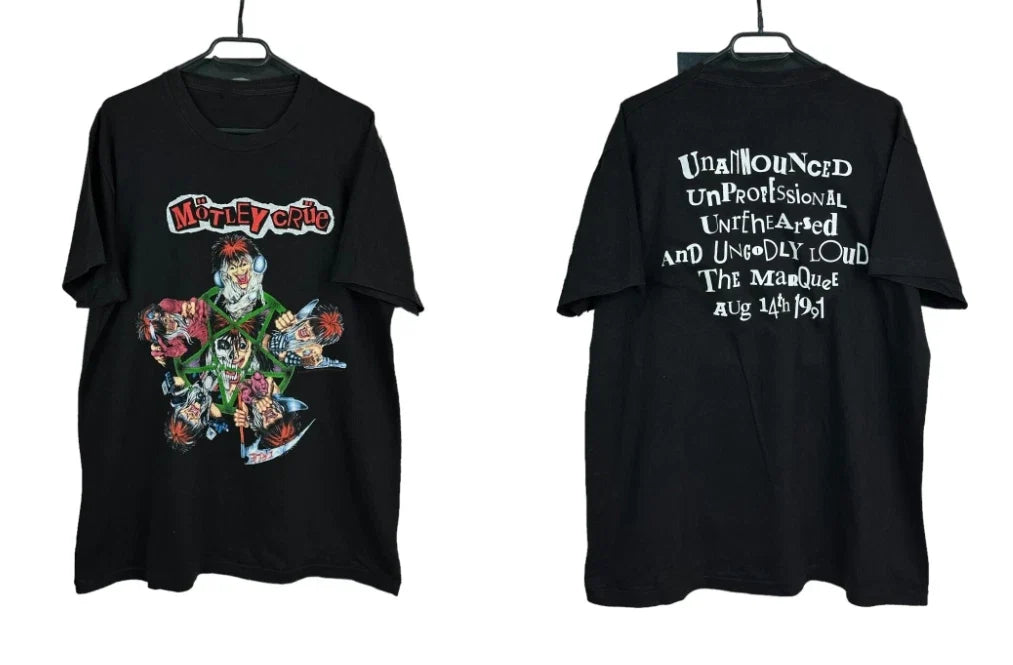 Vintage 90_s Motley Crue Decade of Decadence Shirt Band Tour Tee Size S-5XL Unisex T-shirt, Sweatshirt, Hoodie, Long Sleeve Tee - T-Shirt, Sweatshirt, Hoodie