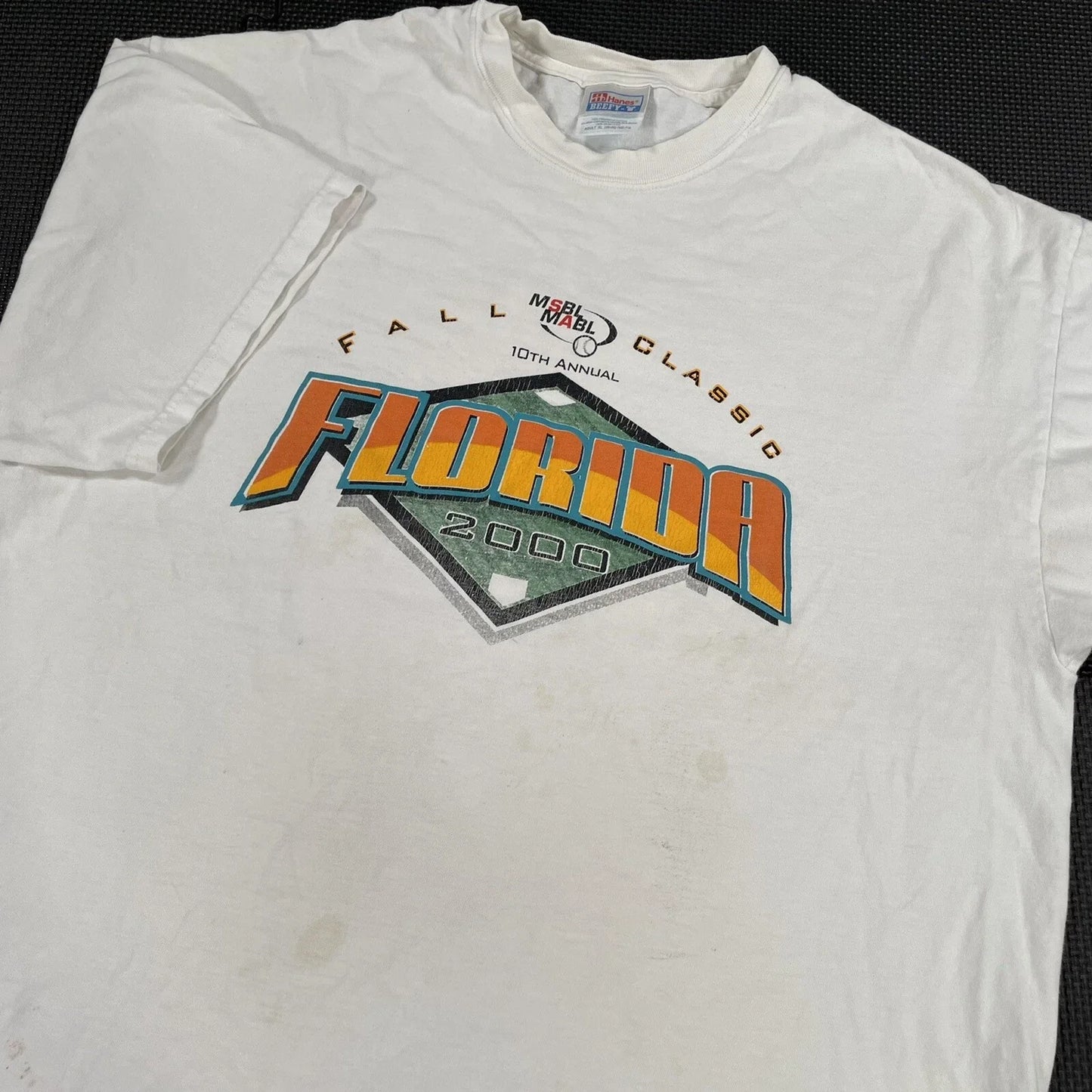 Vintage Y2K Hanes T Shirt XL White Florida Fall Classic Baseball Graphic Unisex T-shirt, Sweatshirt, Hoodie, Long Sleeve Tee - T-Shirt, Sweatshirt, Hoodie