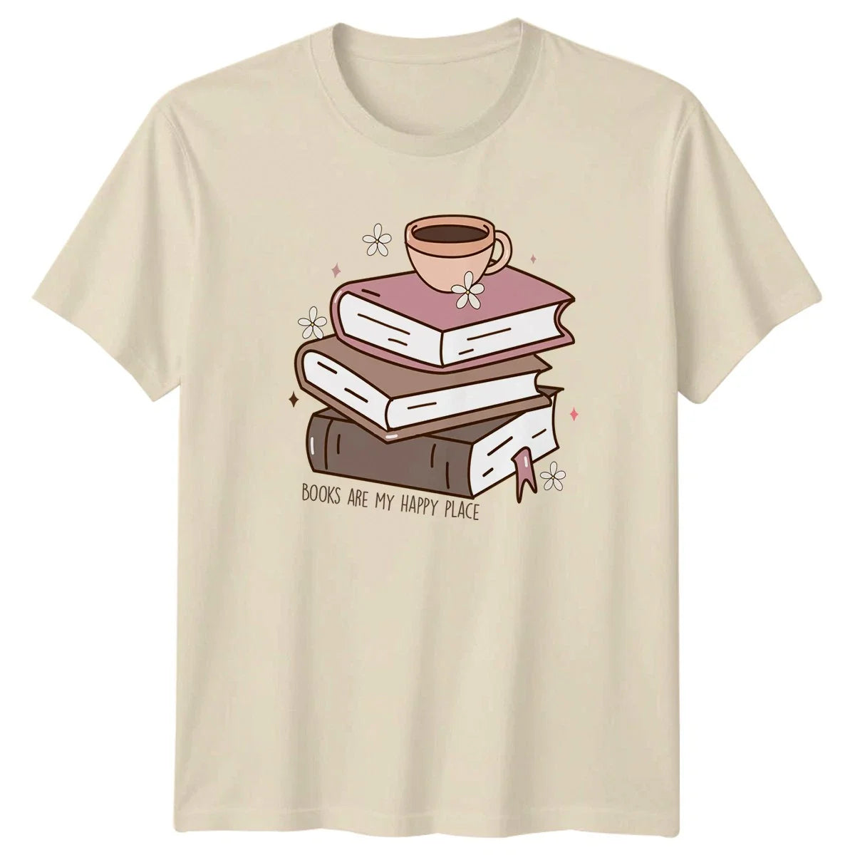 Books Are My Happy Place T-Shirt Cozy Reading Book Lover Gift For Him Unisex T-shirt, Sweatshirt, Hoodie, Long Sleeve Tee - T-Shirt, Sweatshirt, Hoodie