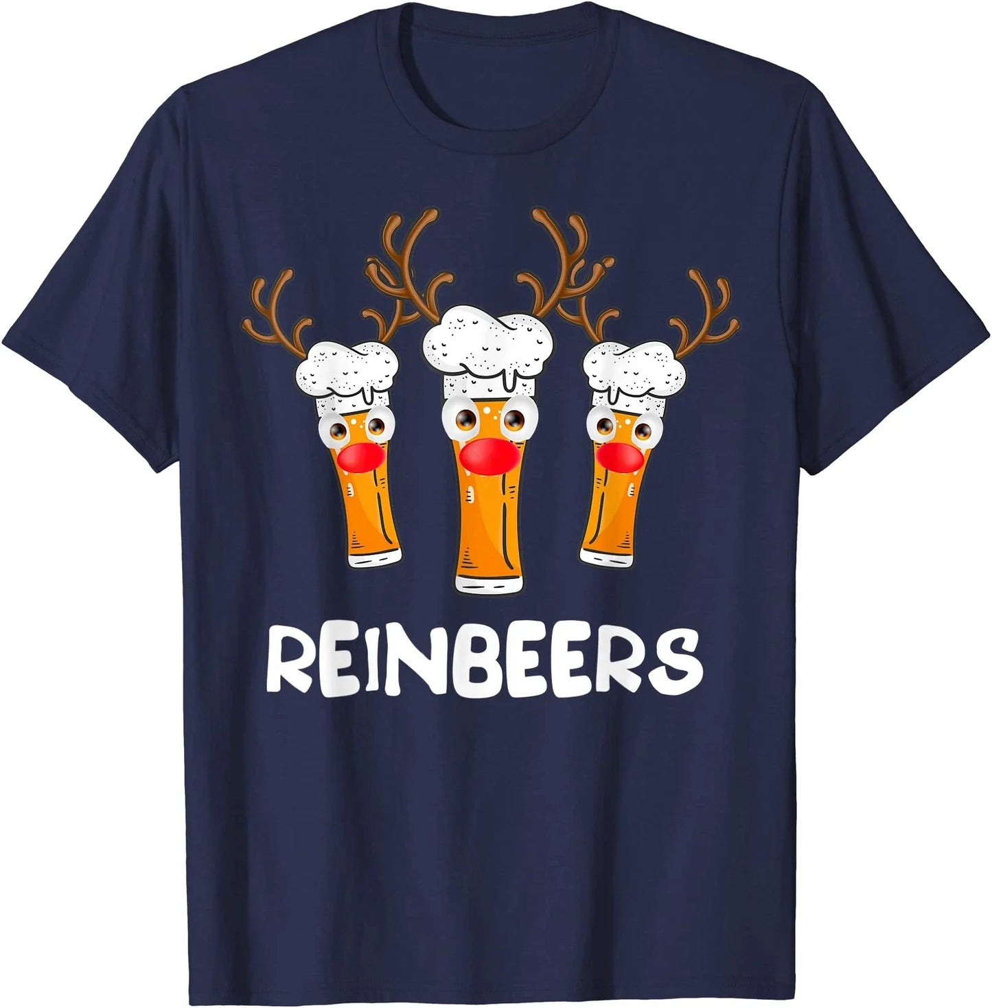 Funny Reindeer Beer Christmas Drinking Xmas T-Shirt Unisex T-shirt, Sweatshirt, Hoodie, Long Sleeve Tee - T-Shirt, Sweatshirt, Hoodie