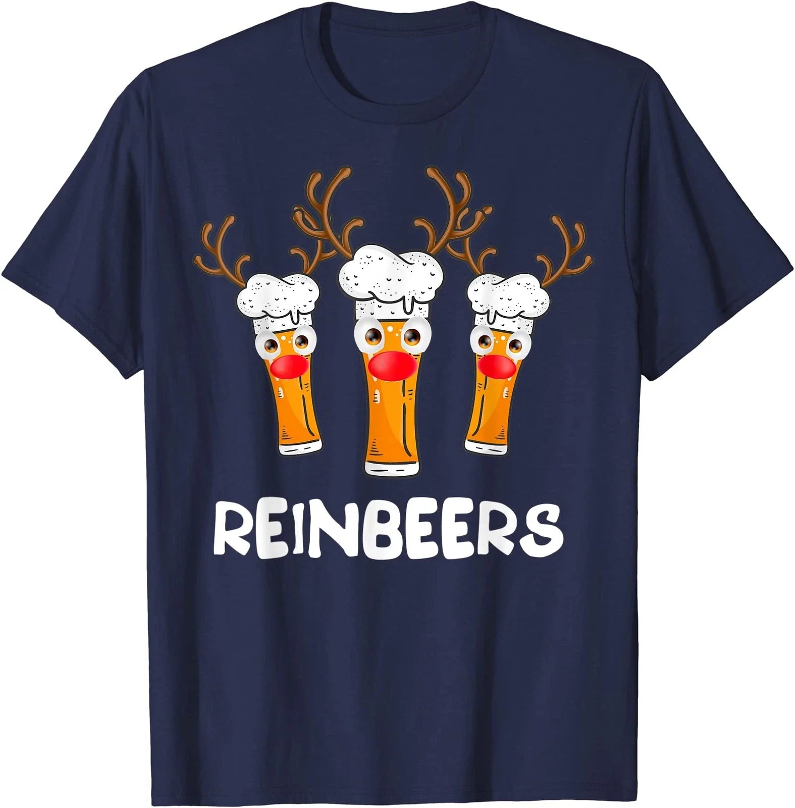 Funny Reindeer Beer Christmas Drinking Xmas T-Shirt Unisex T-shirt, Sweatshirt, Hoodie, Long Sleeve Tee - T-Shirt, Sweatshirt, Hoodie