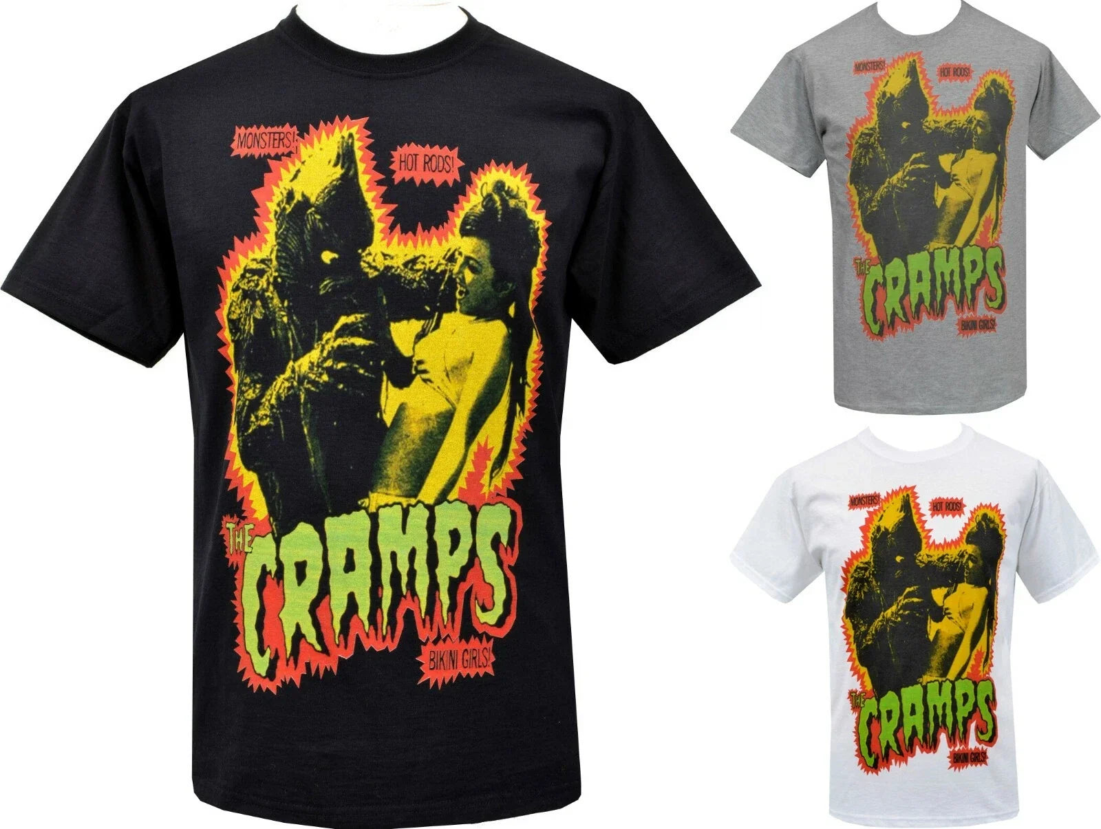 The Cramps Mens PSYCHOBILLY T-Shirt BIKINI GIRLS Creature Black Lagoon HORROR Unisex T-shirt, Sweatshirt, Hoodie, Long Sleeve Tee - T-Shirt, Sweatshirt, Hoodie