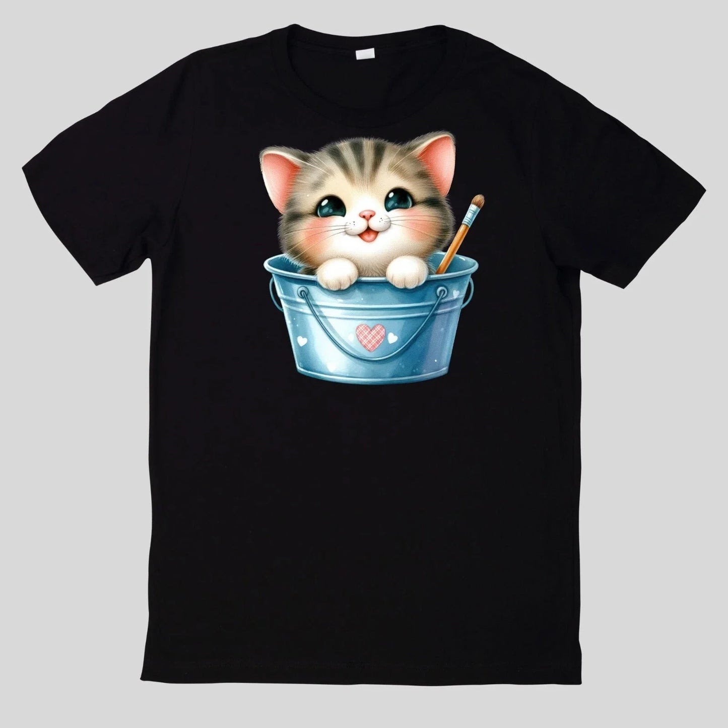 Cute Animal In Bucket Cotton T-Shirt Fun Fun Sayings Funny Cartoon Unisex T-shirt, Sweatshirt, Hoodie, Long Sleeve Tee - T-Shirt, Sweatshirt, Hoodie