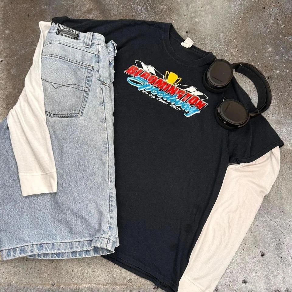 y2k car racing tee grunge racing racetrack summertime y2k school size XL Unisex T-shirt, Sweatshirt, Hoodie, Long Sleeve Tee - T-Shirt, Sweatshirt, Hoodie